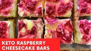 Keto Raspberry Cheesecake Bars | Easy Keto Dessert