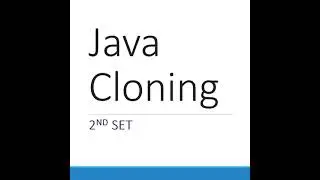 Java Cloning 2nd set - #shorts #java #javaprogramming #javaprogrammingtutorial #cloning