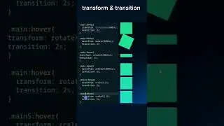 Learn css transform &transition property #shorts #transform #Translation #property