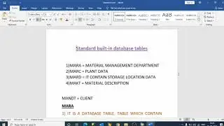 Mara, Marc, Mard and Makt standard built- in Database tables in SAP ABAP