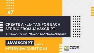 How to Create a li Tag for Each String in Js | How to Create HTML list from JavaScript Array