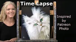 Learn How to Draw and Paint CUTE CAT with Acrylics- Time Lapse-Easy Fun Animal Beginner Art Tutorial