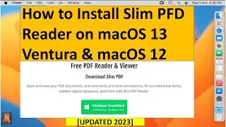 How to Install 100% Free Slim PDF Reader on macOS 13 Ventura & macOS 12 Monterey !!