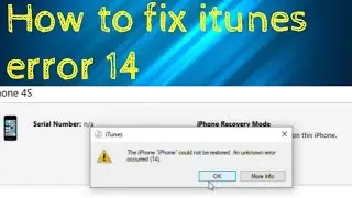 How to fix iTunes error 14