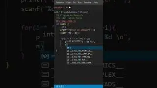 C Programming - C Program to Generate Multiplication Table