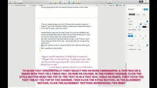 HOW TO ALIGN TEXT HORIZONTALLY IN A PAGES DOCUMENT MAC