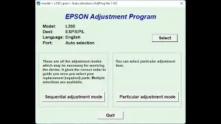 How to Reset Epson L350 using Resetter