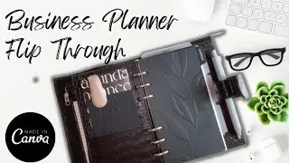 Business Planner Flip Through | DIY Planner Dashboards and Inserts in Canva | Cloth and Paper