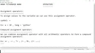 L21  Assignments Operators