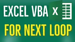 Excel VBA Tutorial for Beginners 38 -  MS Excel VBA Loops: For Next