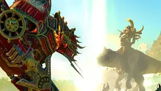 LIZARDMEN vs CHAOS DWARFS - Warhammer TotalWar cinematic battle