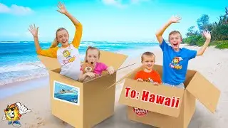 We Pretend To Send Ourselves Overseas To Hawaii Again! (skit) Kids Fun TV Family Vacation