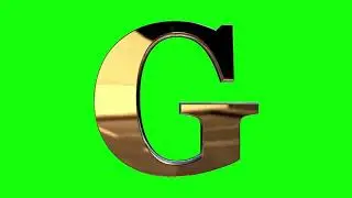 Alphabet G 3D text green screen loop animation stock footage HD - free Download Stock Footage