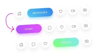 CSS Icon Hover Effects with Text And Gradient Drop Shadow