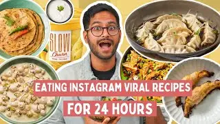 TESTING *VIRAL* INSTAGRAM RECIPES 😱 LIQUID ALOO PARATHA, RICE PAPER CROISSANT, MAKHANA MOUSSE & MORE