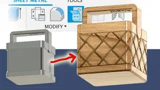 Fusion 360: use the Sheet Metal feature how to model a woven basket