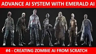 Zombie AI Enemy From Scratch Unity #4 | Advance AI System With Emerald AI Unity