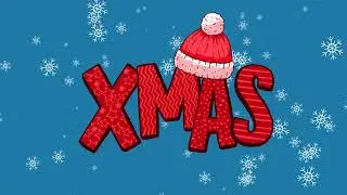 Xmas Typography & Hat / GIF like animation / Christmas Motion Graphics