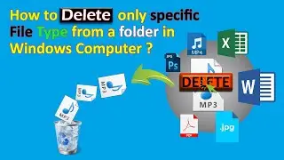 How to delete only specific file type from a folder in Windows Computer ?