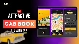 Cab Booking Web Interface | UI Design | Live🔴 09 | Figma | Just Design #ui #figma #live #ola #uber