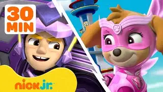 PAW Patrol Mighty Pups vs. Harold Humdinger! w/ Skye & Chase | 30 Minute Compilation | Nick Jr.