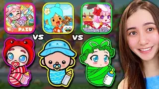 MY NEW BORN BABY! Avatar World vs Toca Life vs Gacha Life