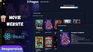 🍿Create Movie Website Using React | Responsive Movie App | React Projects For Beginners | Becodewala