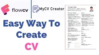 How to Create CV / Resume || How to design a professional CV for free using flowcv.com 2024.