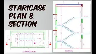 How to draw Sectional Elevation Of Staircase in AutoCAD | Civil Construction