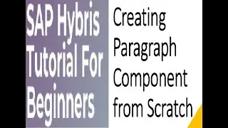 Creating Paragraph component SAP Hybris | Hybris tutorial for Beginners Part-13