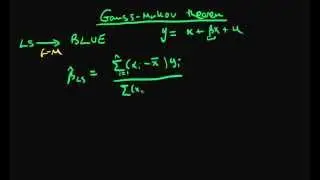 Gauss-Markov proof part 1 (advanced)