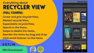 RecyclerView in android(full course).  Android Studio | Kotlin.