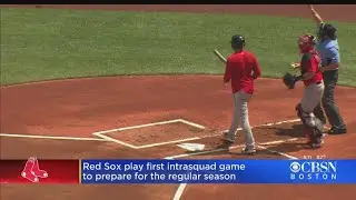 Red Sox Play Intrasquad Game At Fenway Park