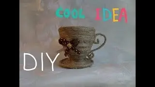 A cup of plastic bottles and twine \ Master Class
