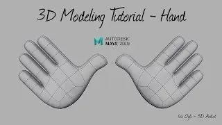 3D Modeling Tutorial - Modeling Low Poly Hand in Autodesk Maya 2024