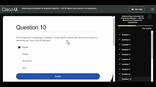 01 Implementing Automation for Enterprise Networks – IOS XE Based Cisco Devices Pre-Assessment