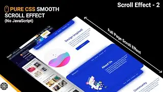 HOW TO CREATE PURE CSS SMOOTH SCROLLING EFFECT | SCROLLING EFFECT | PURE CSS | NO JAVASCRIPT