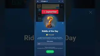 Riddle of the day musk empire 11th September | X Empire riddle code