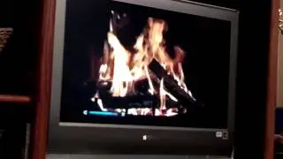 Yule log on tv