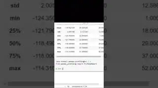How to Automate Data Analysis In 1 LINE Of Python Code With Pandas Profiling #shorts