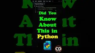 Did you know this in Python? #coding #python #programming