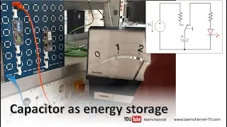 Capacitor connected to DC voltage - an Energy source