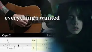 everything i wanted - Billie Eilish - Fingerstyle Guitar TAB Chords