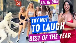All In One Best 😂💃😂 of The Year Reactions  Human Statue Prank 2023 Mixed Countries