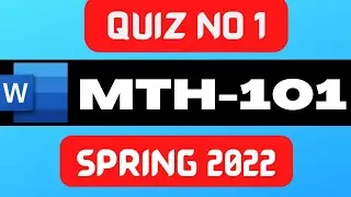 mth101 quiz 1 solution 2022 | mth101 quiz 1 2022 | mth101 quiz no 1