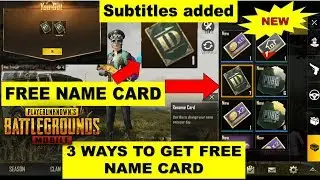 How To Get Name Card Pubg Mobile | Change Name In Pubg Mobile | 3 Ways