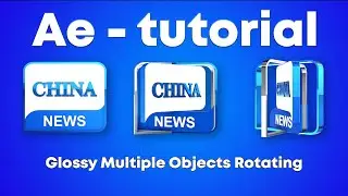 Creating 3D News Logo Animation In After Effects | Multiple Objects Rotation | Element 3D Tutorial
