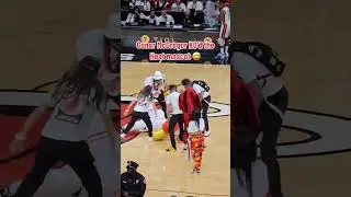 Conor McGregor gets booed after knocking out the Miami Heat mascot!