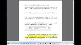 Convert an Illustrator file to an older version