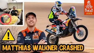 Matthias Walkner Crashed After 55 km. Stage 13 Dakar Rally 2023